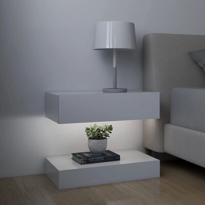 vidaXL tv-borde med LED-lys 2 stk. 60x35 cm hvid