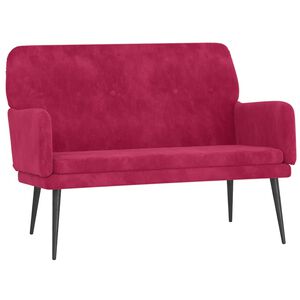 vidaXL b&aelig;nk 108x79x79 cm velour vinr&oslash;d