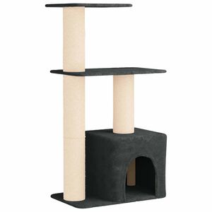 vidaXL Kattetr&aelig; med sisal klatreposter M&oslash;rkegr&aring; 133 cm