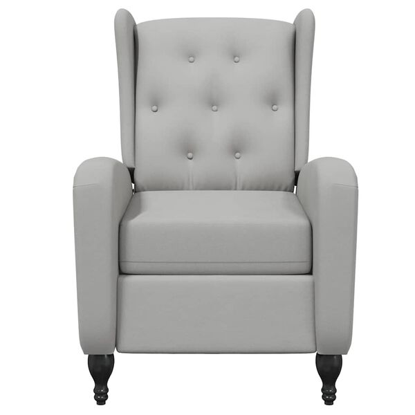 vidaXL massagestol fløjl lysegrå