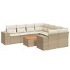 vidaXL sofas&aelig;t til haven 9 dele med hynder polyrattan beige