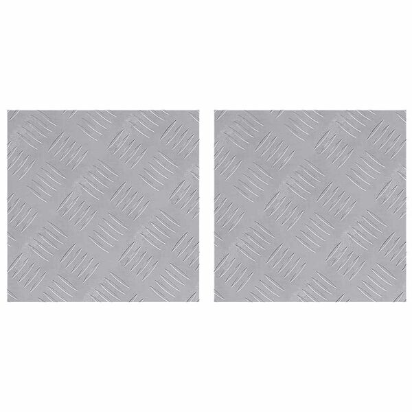 vidaXL Trappe Tread Firkantet 2 pcs S&oslash;lv 30 x 30 cm Aluminium