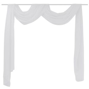 Tynde voile gardiner 140 x 600 cm hvid