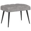vidaXL B&aelig;nk med knap tufting Lysegr&aring; 60 x 40 x 45 cm Fl&oslash;jl