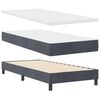 vidaXL LED Box Spring Bed med madras M&oslash;rkegr&aring; 90 x 200 cm Fl&oslash;jl