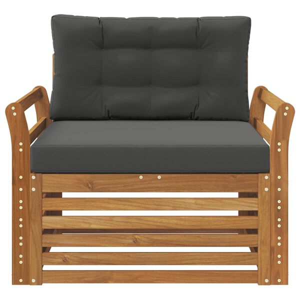 vidaXL Udend&oslash;rs sofagruppe Soli Akacietr&aelig; og polyester Naturfarvet