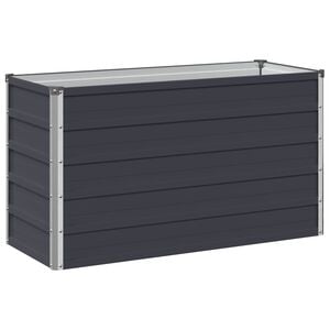 vidaXL H&aelig;vet Havebed Antracit 100 x 40 x 55 cm koldvalset st&aring;l