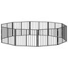 vidaXL Hunded&oslash;r 10 pcs Sort 80 x 60 cm Galvaniseret st&aring;l