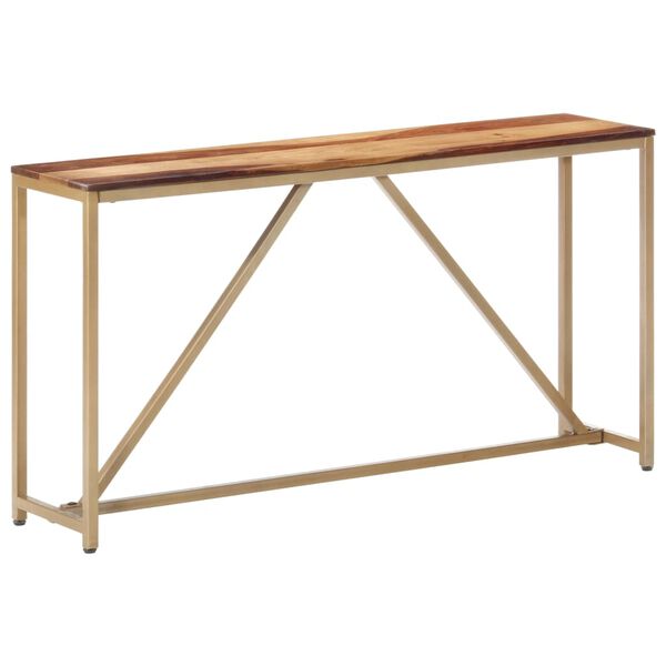 vidaXL konsolbord 140x35x76 cm massivt sheeshamtr&aelig;