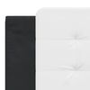 vidaXL sengeramme uden madras Zadar 180x200 cm kunstlæder sort og hvid