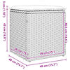 vidaXL havestole med hynder 2 stk. 40x40x43 cm polyrattan brun