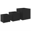 vidaXL plantekasser 3 stk. polyrattan sort
