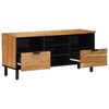 vidaXL TV-skab med skuffe Brun 100 x 33,5 x 46 cm Massivt mangotr&aelig;