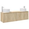 vidaXL Badev&aelig;relsesskabs&aelig;t 3 stk. Sonoma-eg 49,5 x 44,5 x 66 cm