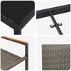 vidaXL Have Spisebordss&aelig;t med pude 5 pcs Gr&aring; polyrattan