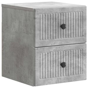 vidaXL V&aelig;gh&aelig;ngt Natbord Betongr&aring; 33 x 34,5 x 40 cm Konstrueret tr&aelig;