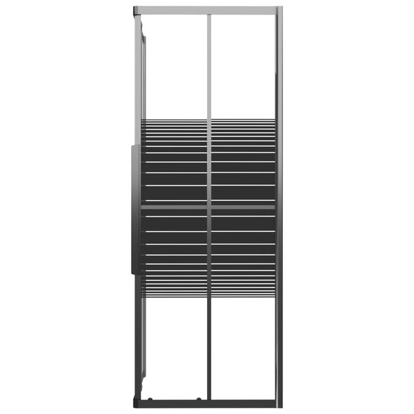 vidaXL brusekabine 90x70x180 cm sikkerhedsglas stribet sort
