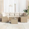 vidaXL Havesofa S&aelig;t Beige 55 x 55 x 37 cm polyrattan