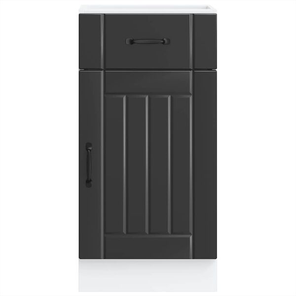 vidaXL k&oslash;kkenunderskab Lucca konstrueret tr&aelig; sort