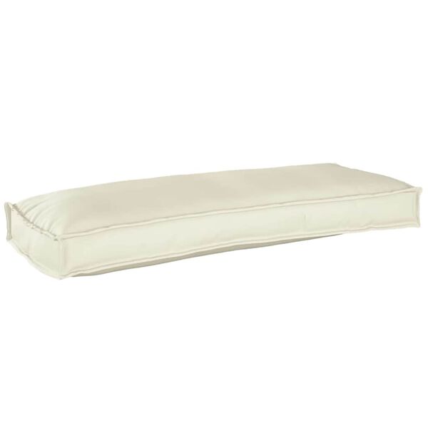 vidaXL Pallehynde til b&aelig;nk Creme 100 x 40 x 8 cm Oxford stof