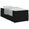 vidaXL Sengestel med madras Sort 90 x 190 cm Stof
