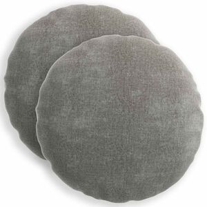 vidaXL Pudebetr&aelig;k 2 stk. HEERLEN M&oslash;rkegr&aring; &Oslash; 40 cm Chenille Stof
