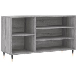 vidaXL skoskab 102x36x60 cm konstrueret tr&aelig; gr&aring; sonoma-eg