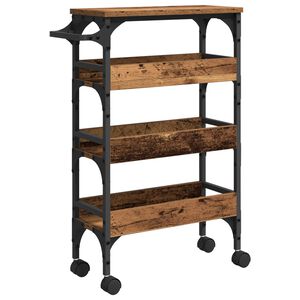 vidaXL K&oslash;kkenvogn Gammelt tr&aelig; 53 x 20 x 76 cm Konstrueret tr&aelig;