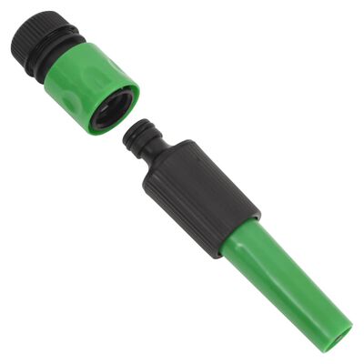 vidaXL haveslange med tilbehørssæt 0,6" 10 m PVC grøn