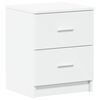 vidaXL sengebord med 2 skuffer 40x36x50 cm hvid