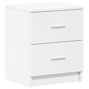 vidaXL sengebord med 2 skuffer 40x36x50 cm hvid