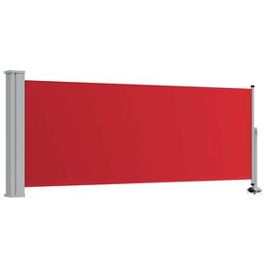 vidaXL sammenrullelig sidemarkise til terrassen 100 x 300 cm r&oslash;d