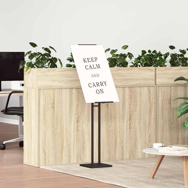 vidaXL Messesk&aelig;rme 2 pcs Sort 26,5 x 26,5 x 150 cm St&aring;l