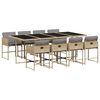 vidaXL spisebordss&aelig;t til haven 9 dele med hynder polyrattan beige