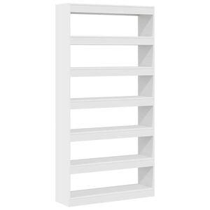 vidaXL Bogskab 6 niveauer 100 x 30 x 198 cm Konstrueret tr&aelig; Hvid