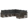 vidaXL Havesofa S&aelig;t 8 stk. 8-Antal s&aelig;der Gr&aring; polyrattan