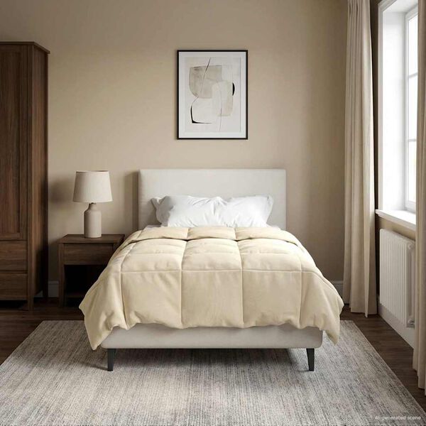 vidaXL Sommer dyne Quilting Creme 155 x 220 cm Mikrofiber