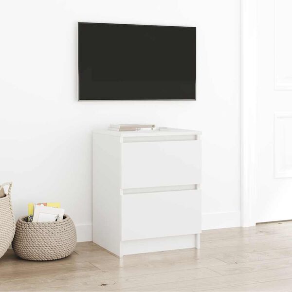 vidaXL tv-bord 40x35x54 cm konstrueret tr&aelig; hvid