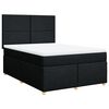 vidaXL kontinentalseng med madras 140x190 cm stof sort