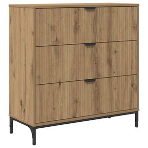 vidaXL Sideboard Artisan Egetr&aelig; 79,5 x 33 x 82 cm Konstrueret tr&aelig;