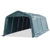 vidaXL flytteligt l&aelig;skur til husdyr PVC 550 g/m&sup2; 3,3x8 m m&oslash;rkegr&oslash;n