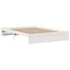 vidaXL sengeramme med sengegavl 120x190 cm massivt fyrretr&aelig; hvid