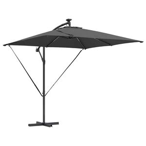 vidaXL Kantilever bananparasol Antracit 249 x 249 x 250 cm