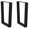 vidaXL spisebordsben V-formet 2 stk. sort 70 x (72-73,3) cm st&aring;l