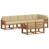 vidaXL Udend&oslash;rs sofagruppe med pude 8 pcs Naturlig og Beige