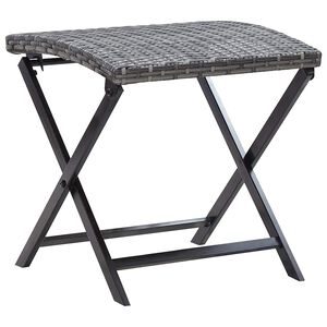 vidaXL foldbar taburet polyrattan gr&aring;