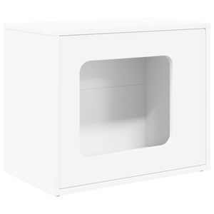 vidaXL Kat Hus Hvid 51 x 30 x 42,5 cm Konstrueret tr&aelig;
