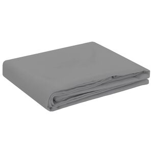 vidaXL Bordkl&aelig;de Oval Lysegr&aring; 130 x 220 cm Polyester