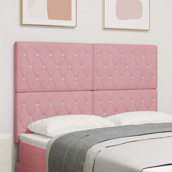 vidaXL LED sengegavl med LED -strimmellys Lyser&oslash;d 144 cm Polyester