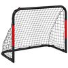 vidaXL fodboldm&aring;l med net 90x48x71 cm st&aring;l r&oslash;d og sort